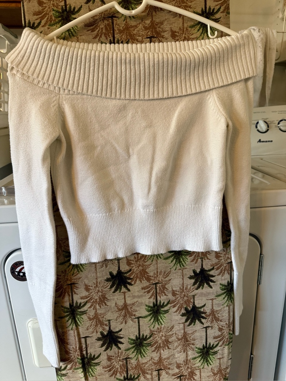 BP. Off-Shoulder off white Women's Knit Sweater size S